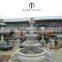 marble stone outdoor water fountain with lady statue