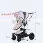 2016 Leather Material baby carrier/ baby pram/ baby stroller 3 in 1 manufacture with black; brown; white color