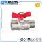 ART.1032 Full port NPT male threaded butterfly handle forged brass stem ball body 1/2 3/4 1 inch brass ball valve cw617n DN25