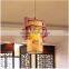 Special offer sheepskin lamp small droplight of classical Chinese woodwork single head carving restaurant Lighting