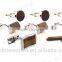 Cheap custom shirt decoration wood flower lapel pin wooden bow tie wooden cufflinks wooden bow tie clips