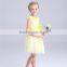 Double chiffon vivi girls clothing spring 2016 with waistbelt