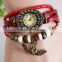 In Stock Women's Ladies Girls Retro Xmas Party Brithday Gift Heart Dress Quartz Wrist Hand Charm silicone wristband watch