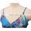 Fashion 2016 Summer Lady Long Boho Beach Tank Dress Blue Floral Print Sleeveless Sash Side Slip Maxi Tunic Women Dresses sexy