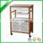 Nature bamboo mordern kitchen trolley prices/FSC