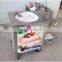 DHL air express to door worlwide frozen yogurt rolls fry ice cream machine with real fruits