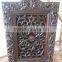 Antique Heavy Carved Mahogany Jewelery Box