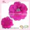 Pink Chiffon Flowers With Pearls/Garment Flowers/Custom Making