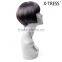 side part 10inch dark brown silk straight 100% china xuchang high quality Hot Selling high tempreture fibre Synthetic bob Wigs
