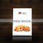 acrylic bar menu holders/table tent stand holder display