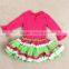 Hot Selling Tutu Dress Girls Ruffle Dress XMAS Clothing