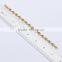 Fashionable purple cubic zircon bracelet yellow gold plated solitaire accents jewelry