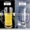 Promotional Custom Design Tall Glass Beverage/Glass Beer Mug With Handle