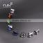 1 inch zinc base oil rubbed bronze square clear crystal knobs