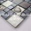 SMP19 Black And White Drawing Mosaic Glass Handmade Decorative Mosaic Adhesive Metallic Mosaic