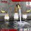 Contemporary Gold Basin Tap, Faucet Single Cold Basin Tap in Chrome, 3 Hole Gold Waterfall Aerator Faucet