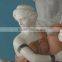White hand carved Apollo bathing marble statue