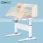Mobile Hand Crank Homewok Height Adjustable Desk for Kids Room