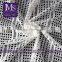2016 fancy square design polyester fabric, white color viscose mesh fabric wholesale