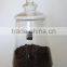 High Clear Blown Glass Canister With Glass Lid Used for Food