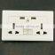 British 13A usb power plug outlets electric wall power switched socket