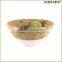 Bamboo Salad Bowl Set Fruit Bowl with Pink Edge Homex BSCI/Factory