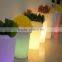 LED large garden flower pots blue /led plastic large size plastic flower pots led indoor miniature flower pots