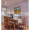 2015 Qing dao wood luxury dining room set in living room