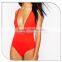 Wholesale alibaba china women red deep v swimwear 2016