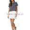 Crop custom slim fit tee printed white line