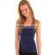 Plain ribbed wholesale 100 cotton stringer tank top for women