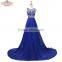OEM Long Floor-length Blue A Line Evening Dress