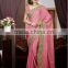 Smashing Pink & Red Color Combination Silver Bordered Blooming Bliss Designer Sarees Collections