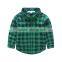 Cheap wholesale kids cotton long sleeves printed flannel shirt