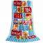 Colorful reactive printed bath towel with low price