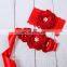 satin flower sash with matching lace baby desigable headband