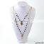 Old Fashion Hammered Pendant Necklace Beaded Chain Layered Necklace