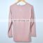 New Sublimation Latest Design Autumn Round Collar Pure Wool Plain Sweater,Girls Fancy Sweater