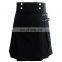 Ladies / Girl Black Utility Kilt