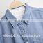 Ladies enzyme wash denim shirt long sleeve custom cotton shirt women