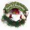 Best Selling Christmas Items Christmas Wreath Door Hanger With Christmas Doll Toy