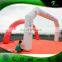 PVC 0.9MM Sealed Air Inflatable Arch, U shaped White Arch Door With Brand Printing