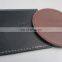 Factory supply leather pu coaster with debossed logo