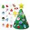 Felt christmas decoration 3D felt Christmas tree with ornaments