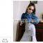 2020 autumn new girls denim jacket western style long-sleeved drawstring shirt cardigan