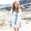 Plus Size Tunic Women Summer Beach Dress Swimwear Cover Up Sexy Cotton Embroidery Bikini Coverup Swim Skirt pareo plage sarongs