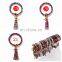 Family PU Leather Key Chain Adult Children Circle Tassel Bracelet Wristlet Keychains Snake Leopard Ring Wrist 21colors