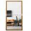 Iron Wood Decorative Framed Square Floor Stand Mirror