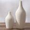 Biscuit Firing Minimalism Creative Hand Made White Large Ceramic Vase Decoration For Living Room