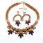 Latest design popular fashion african beads jewelry Set handmade indian jewelry necklace and earring bracelet set
